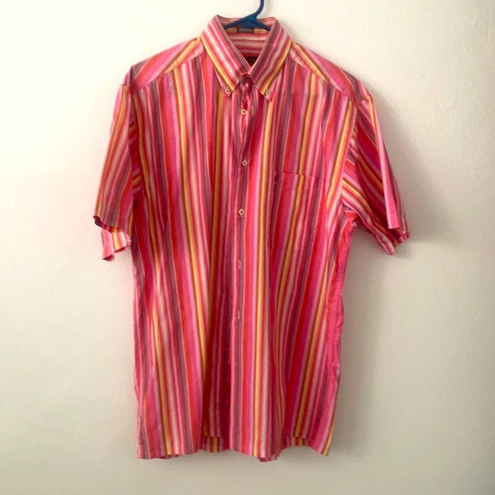 Fernando Pena Casual Men's Shirt Stripes Medium.